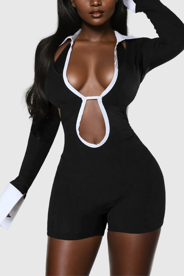 Kriti Cutout Backless Long Sleeve Jumpsuit