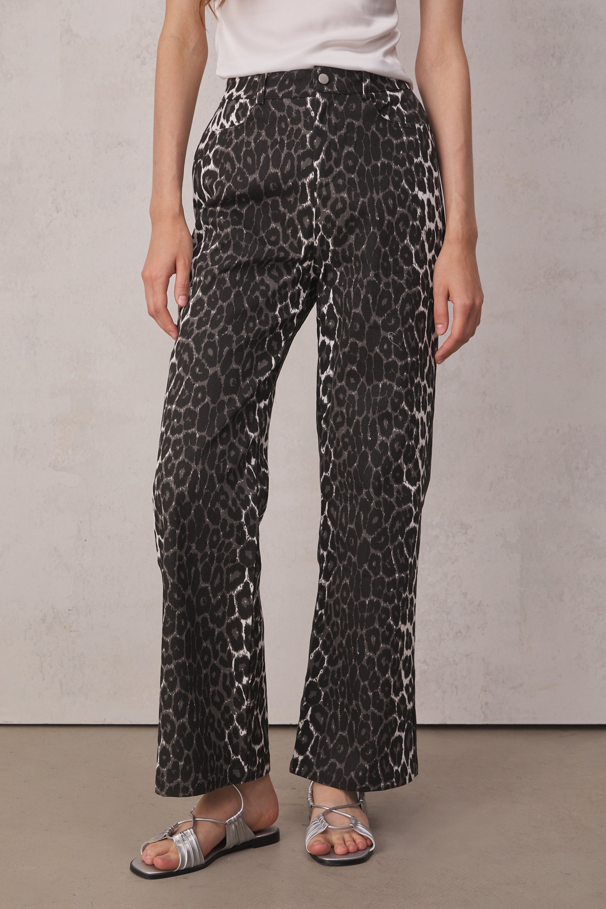 Loretta High Rise Leopard Straight Pants – Innovare Denim