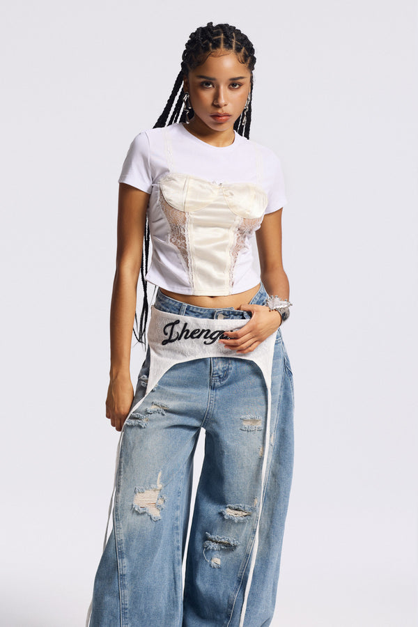 Mae Cutout Mesh T Shirt