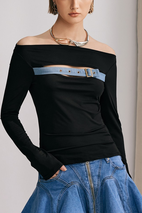 Mckenzie One Shoulder Hollow Top