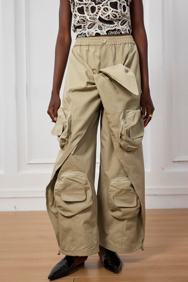 Natasha Pocket Lace Up Cargo Pants