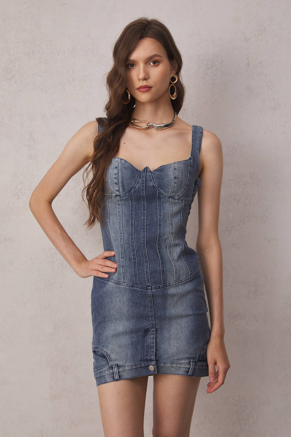 Reina Deconstruct Bustier Mini Dress