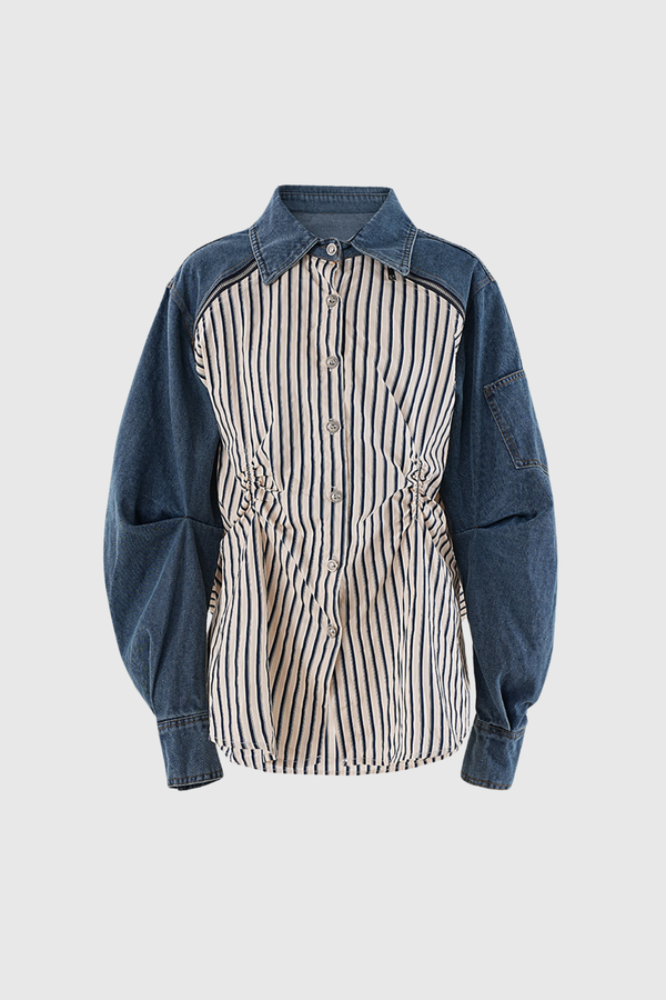 Tanvi Ruch Stripe Denim Shirt