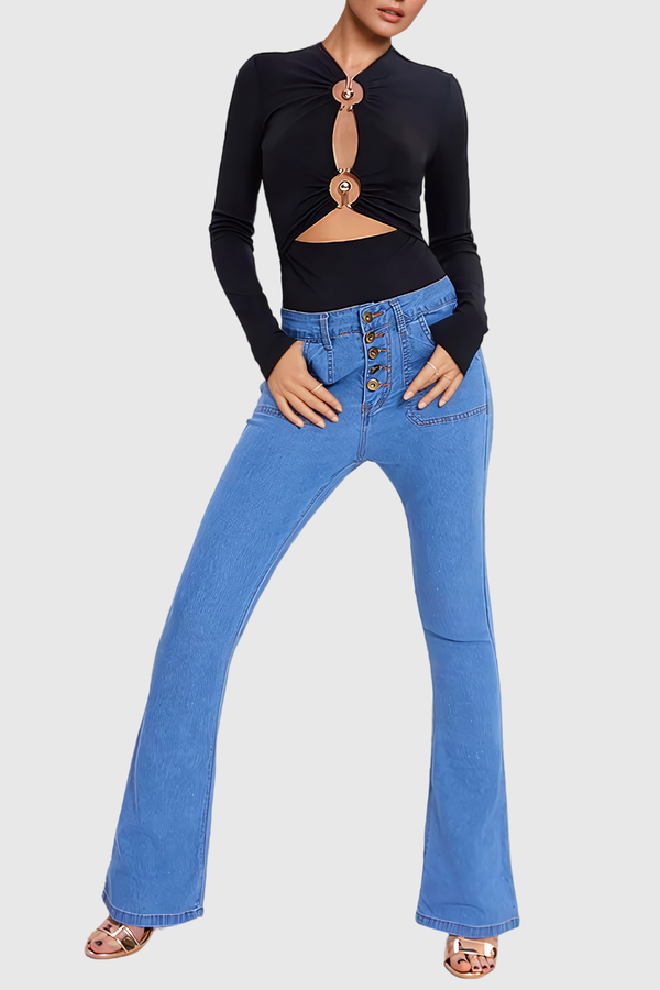 Tessa Cutout Bodycon Long Sleeve Bodysuit