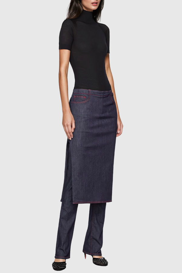 Tierney Deconstruct Split Skirt Jeans