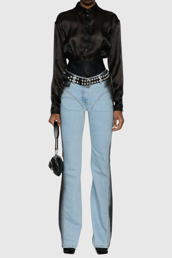 Tiffany Satin See Through Bodysuit