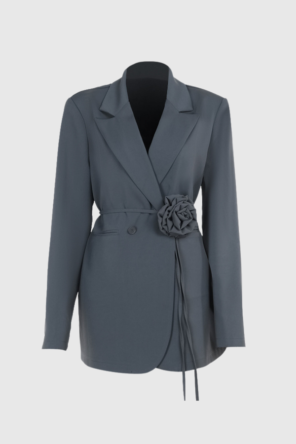 Upasana Flower Lace Up Lapel Blazer