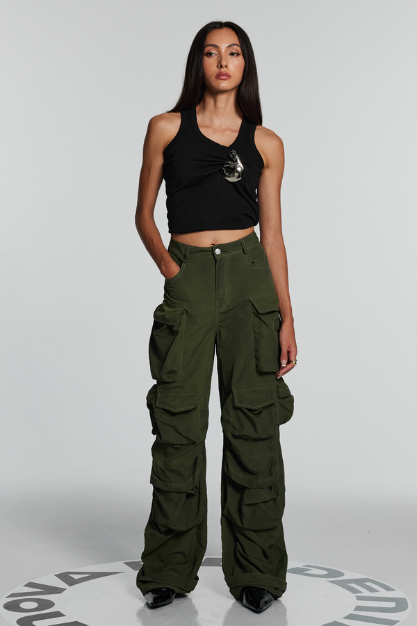 Vada Pocket Cargo Wide Pants