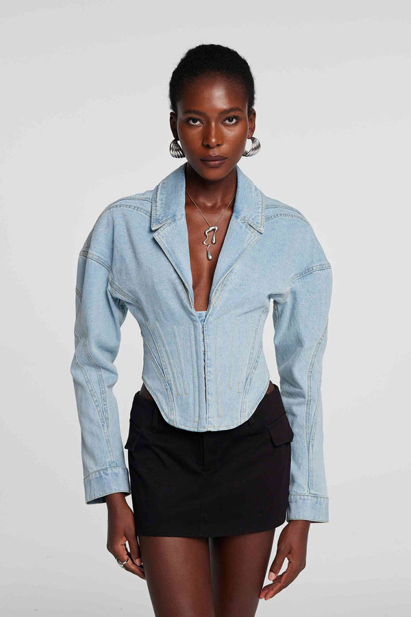 Fallon Corset Denim Jacket