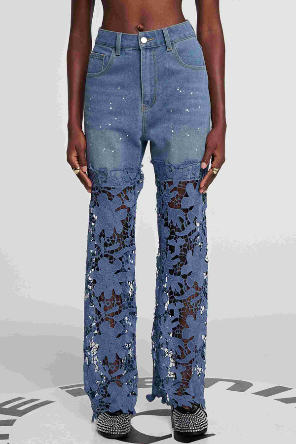 Veda Lace Patchwork Jeans