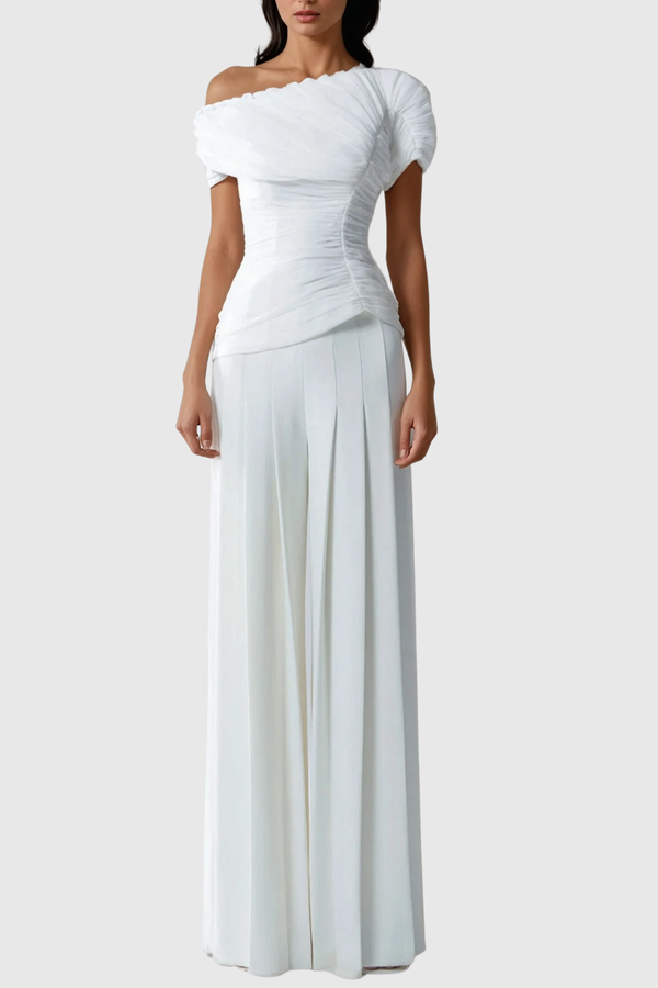 Waldo One Shoulder Pants Set