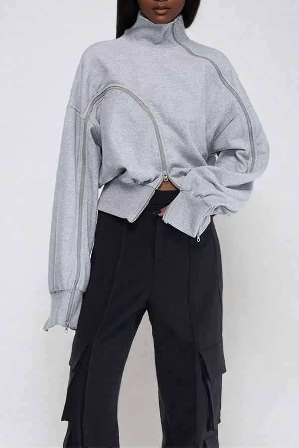 Waverley Asymmetric Zipper Top