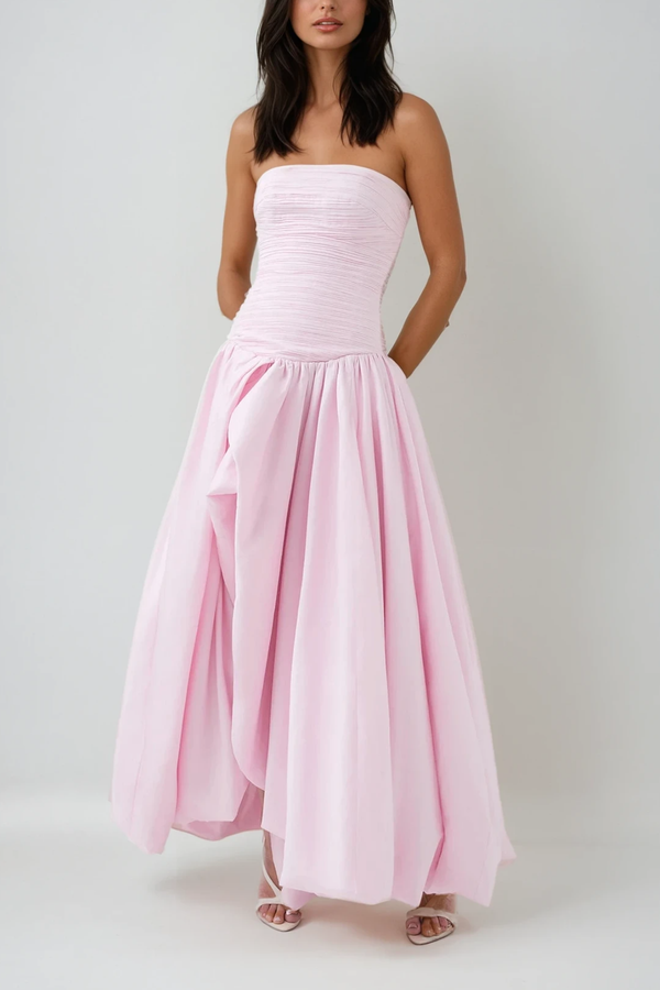 Ziska Strapless Split Ruffle Maxi Dress